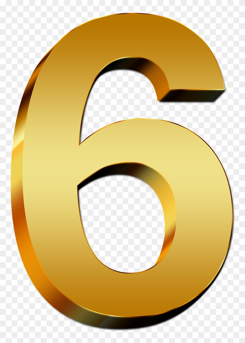 Картинки По Запросу - Number 6 In Gold - Free Transparent PNG Clipart ...