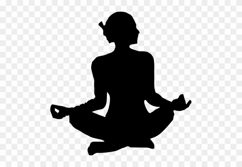 Meditation Clipart Acceptance - Yoga Pose Silhouette Woman #591962