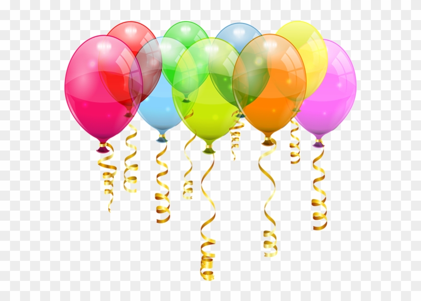 Colorful Balloon Bunch Png Clipart Image - Birthday Balloons Clipart Png #592225
