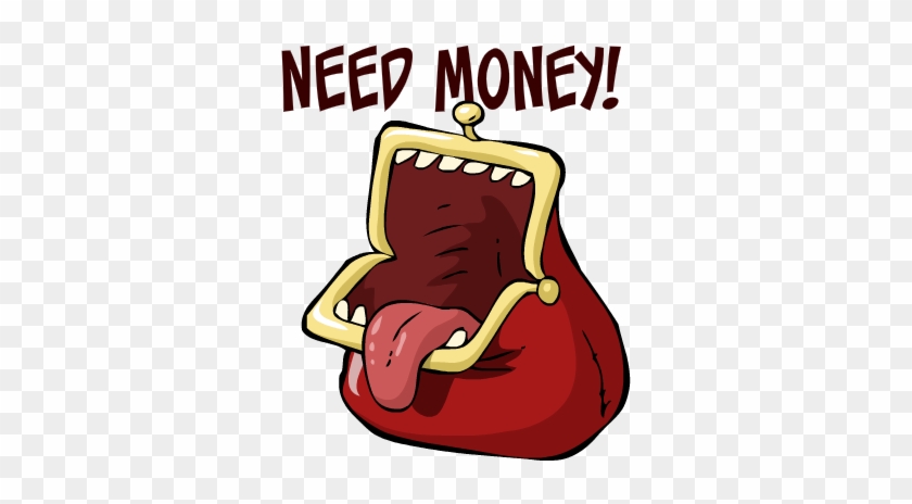Booby Trap Stickers Messages Sticker-3 - Need Money Cartoon #592226