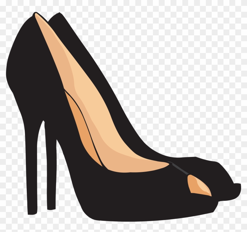 Black Heels Png Clipart - High Heels Clipart Png #592344