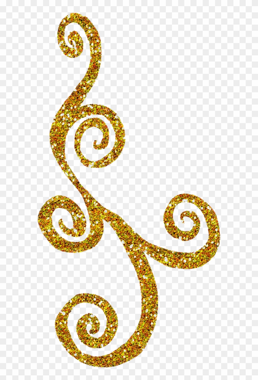 Displaying Images For Gold Swirls Png - Gold Glitter Design Png #592357