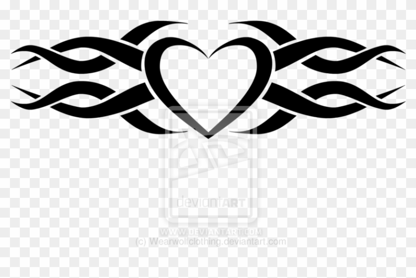 tribal heart tattoos  Clip Art Library