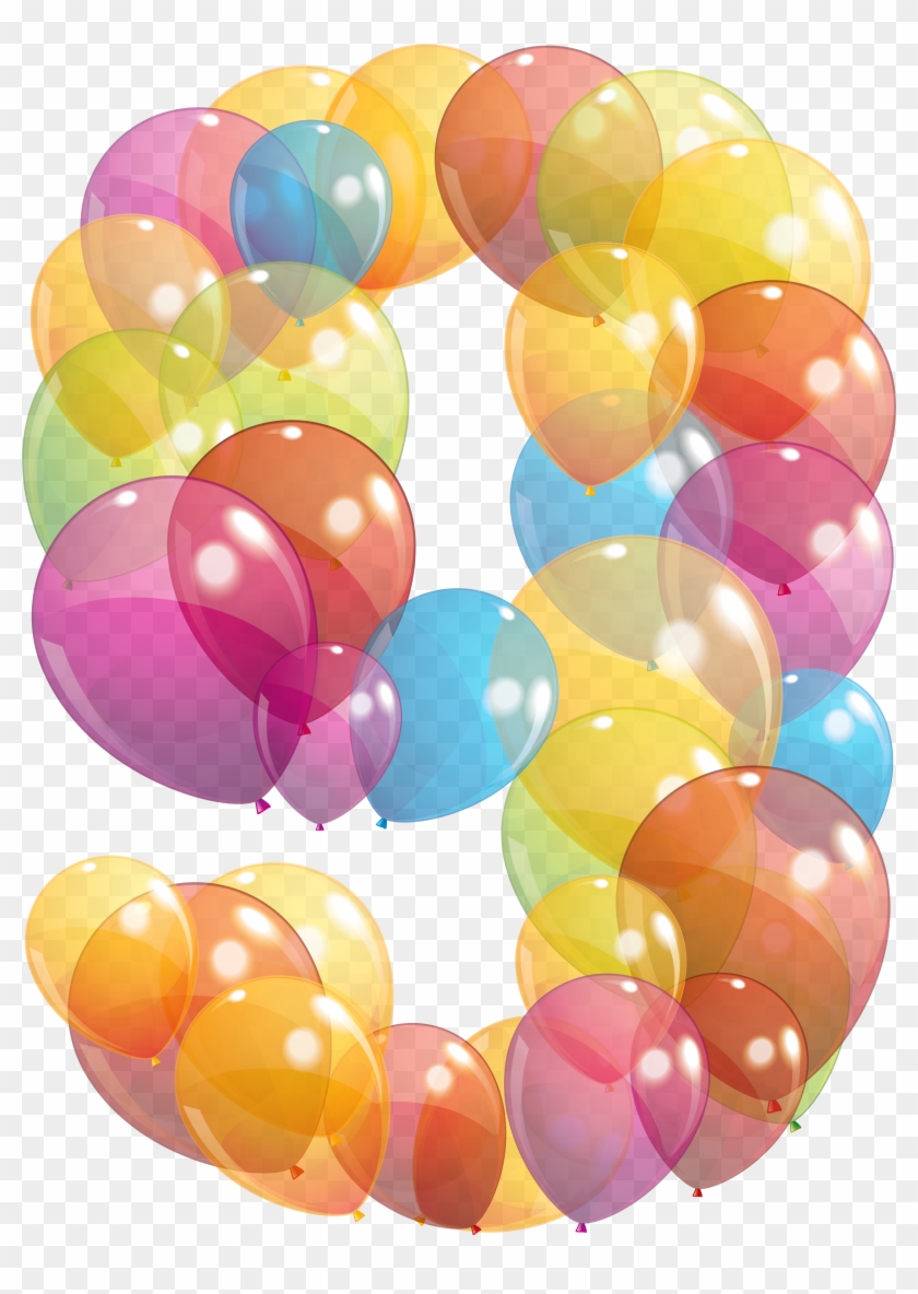 Transparent Nine Number Of Balloons Png Clipart Imageu200b - Clip Art #592390
