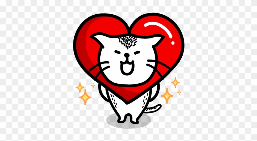 Heart Cat Lite - Mobile Girl Mim Cat #592432