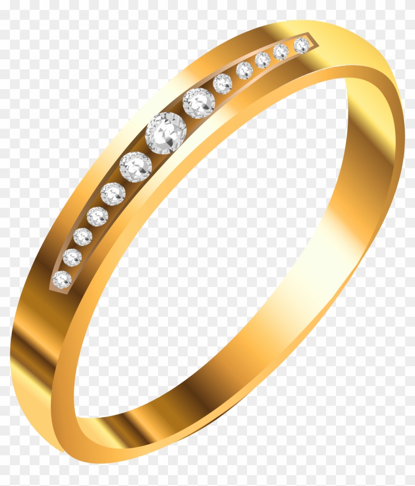 Ring Clipart Gold Necklace - Gold Ring Png #592520