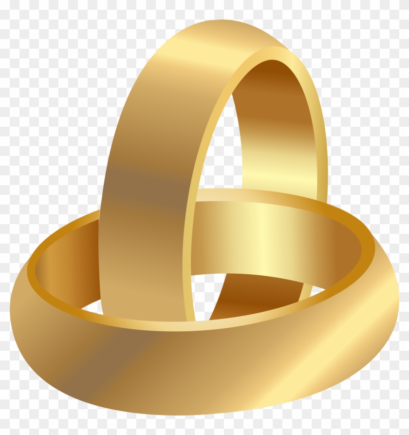 Golden Wedding Rings Png Clip Art - Golden Wedding Rings Png Clip Art #592572