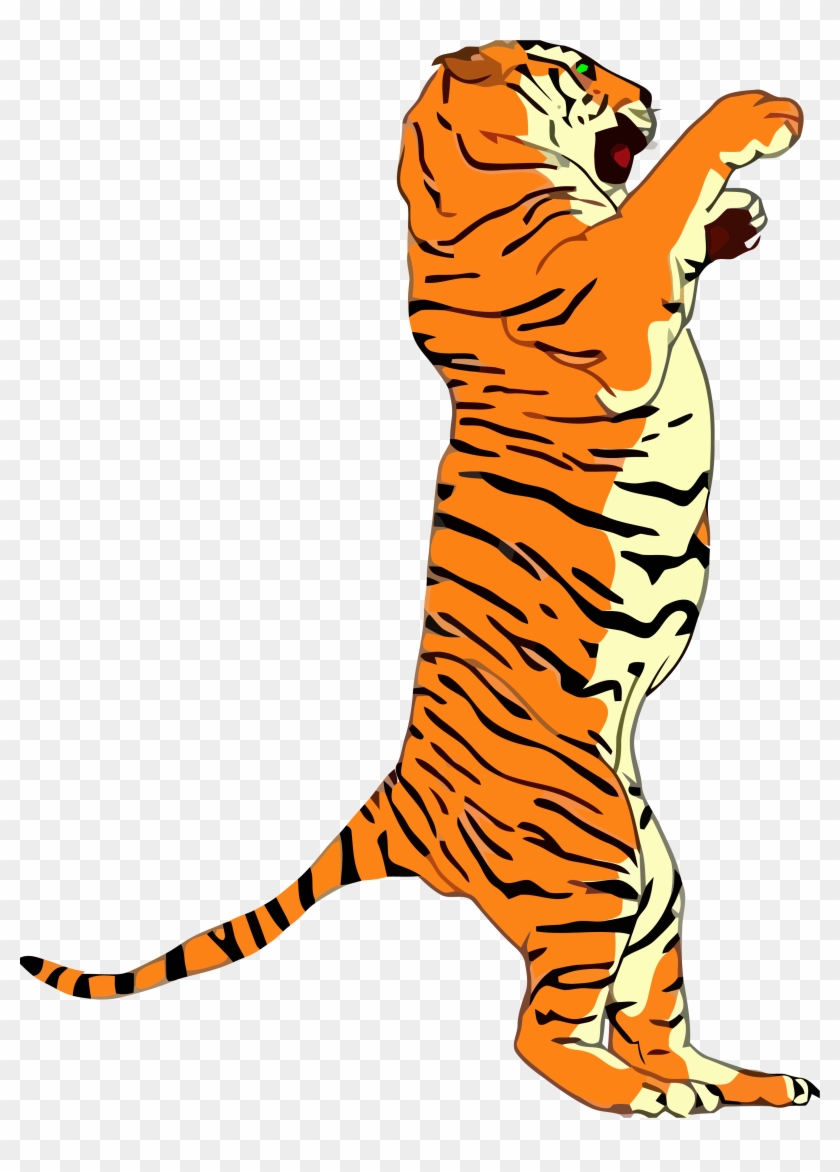 Standing Tigger Clipart Png Image Download - Cheetah Standing On Hind Legs #592574