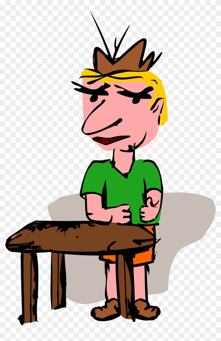 Free Man Standig At Table - Illustration #592579