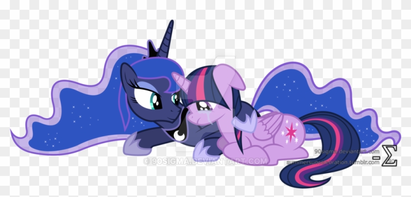 Princess Luna Comforts Twilight Sparkle By 90sigma - Twilight Sparkle #592641