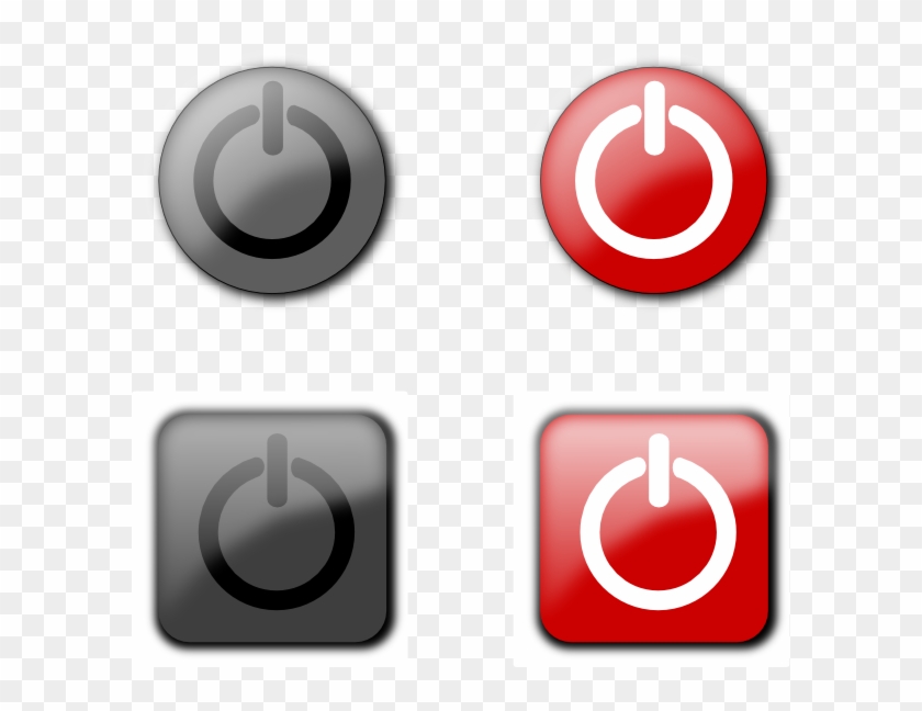 Power Off Buttons Png Clip Art - Button On Off Png #592890