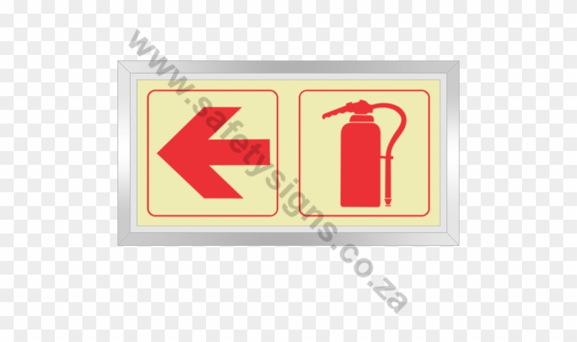 Arrow Left & Fire Extinguisher Photoluminescent Sign - Escape Route Signs #593018
