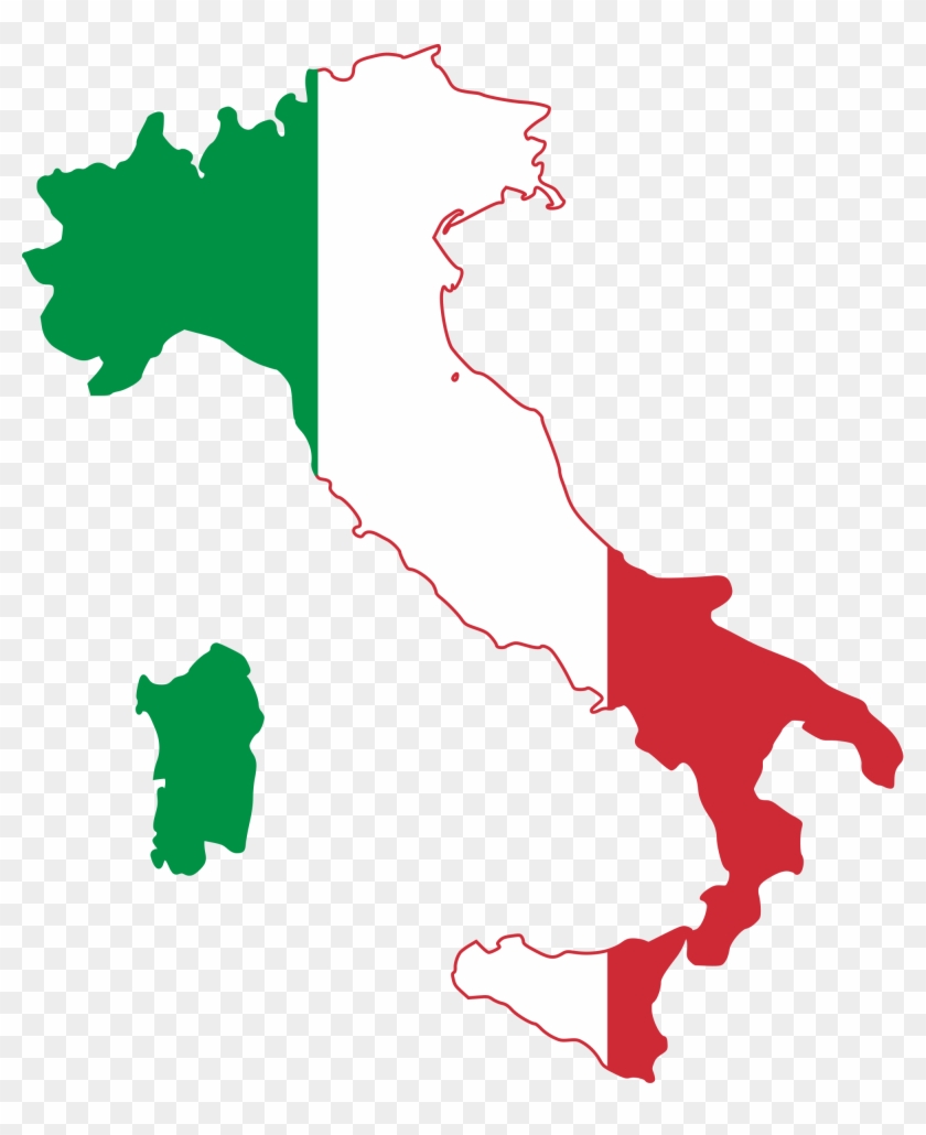 10717467 - Italy Flag Map Png #593190
