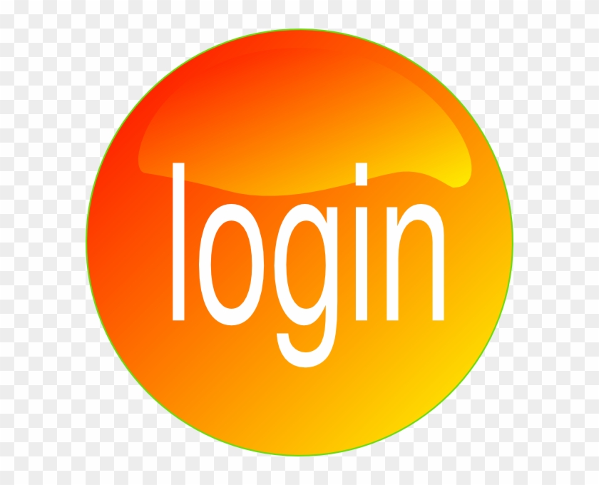 Orange Login Clip Art - Login Button In Png #593200