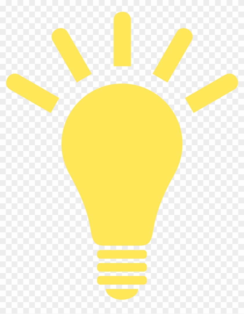 Yellow Lightbulb Clipart - Light Bulb Png Icon #593286