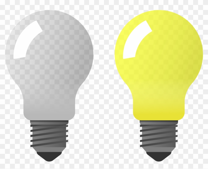 Lamp Light Bulb Clipart - Light Bulb On And Off #593293