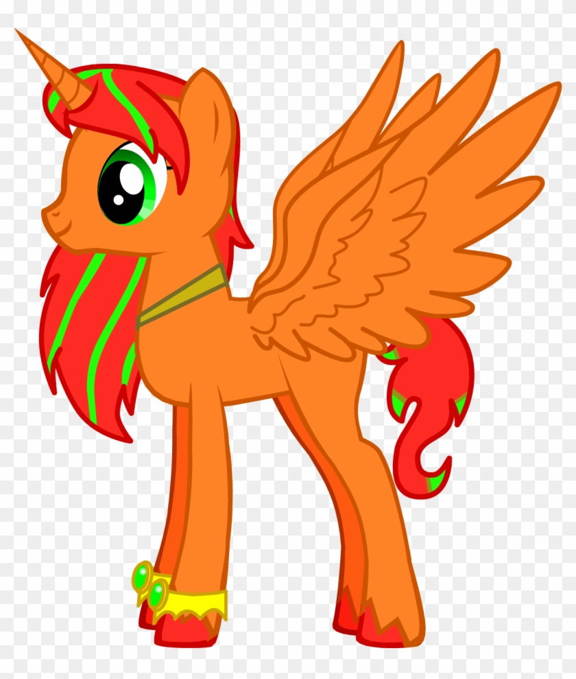 Alicorn Princess Speckle Fire Side View 1 - Cartoon #593313