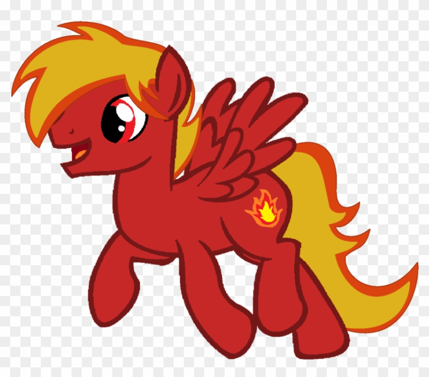 New Male Pegasus Oc- Fire Flame By Spiritualpresence - My Little Pony Red Pegasus #593355