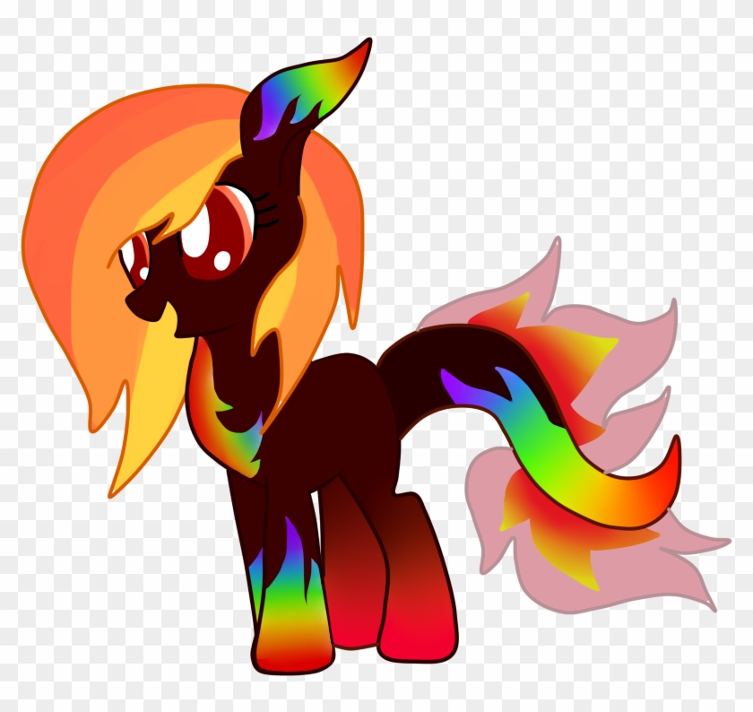 Fire Rainbow Pony Adoptable Closed By Musicfirewind - Fire Pony #593413