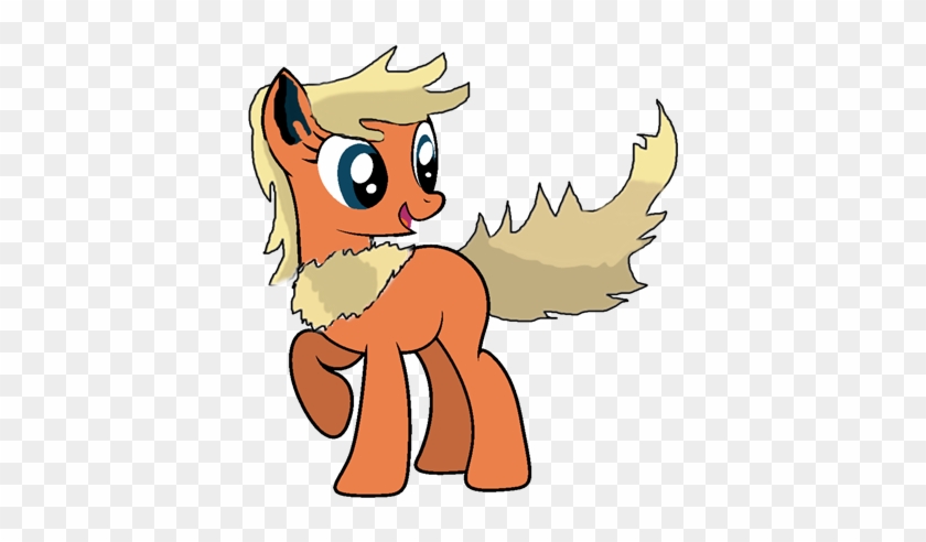 The Eevee Evolution Fire Type Pokemon Pony - Cartoon #593416