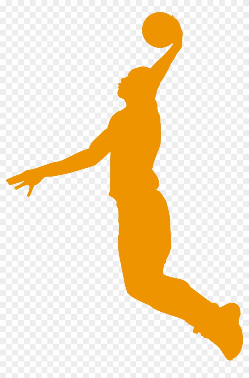 Basketball Player Slam Dunk Wall Decal Athlete - Basketball Player Vinyl Wall Decal (black) #593591