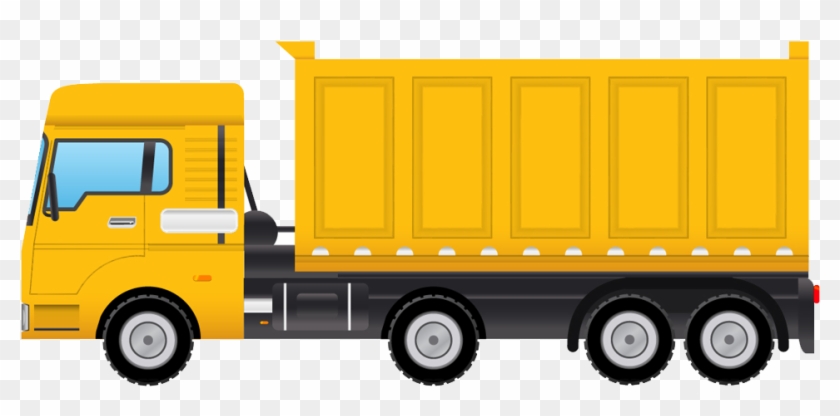 Dump Truck Vector Side View Png Clipart - Dump Truck #593778