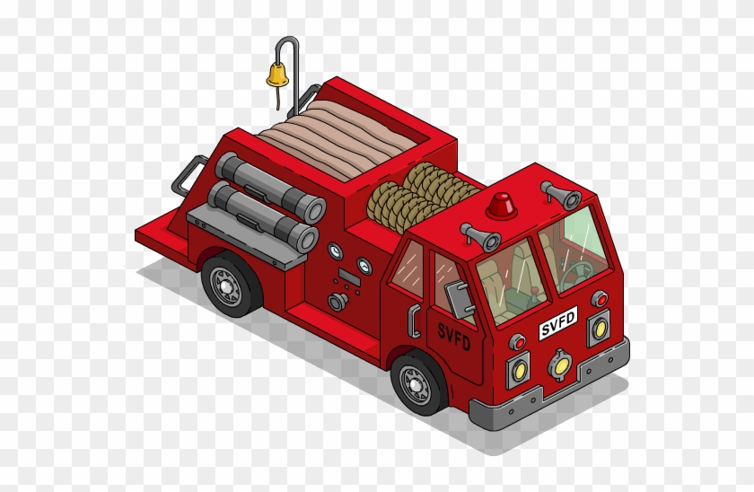 Fire Truck Menu - Simpsons Fire Truck #593905