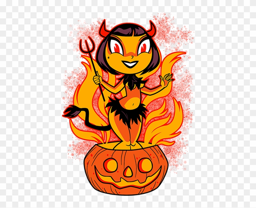 Devil Girl - Merchant - Teevillain - Artist - Belledee - Jack-o'-lantern #593945