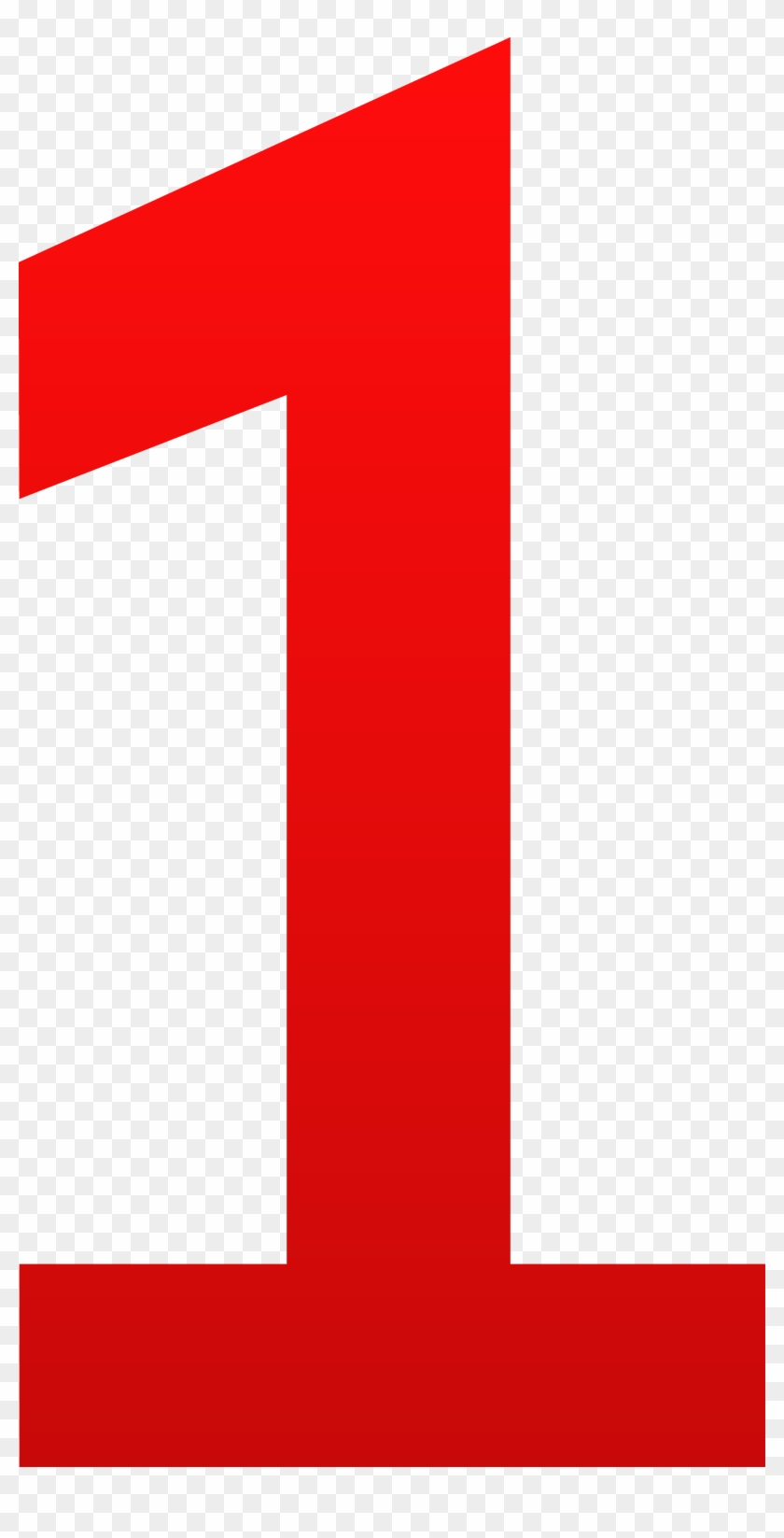 The Number One - Red Number 1 Clipart #593969
