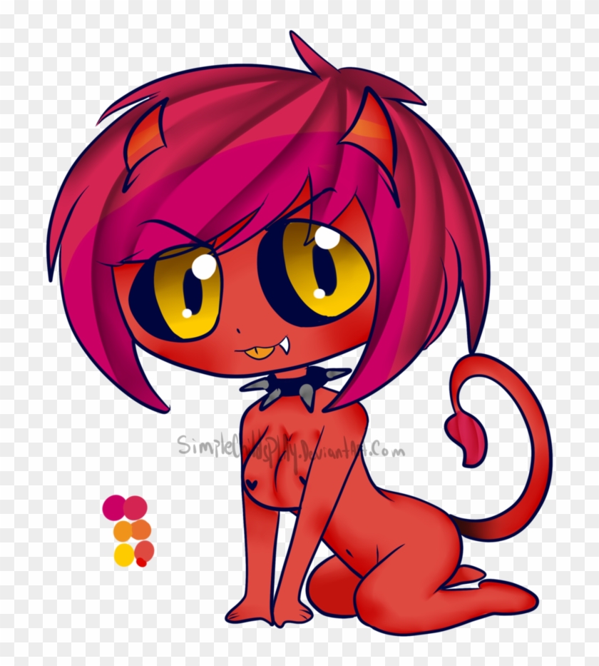 Demon Girl Adoptable Auction By Simplechildsplay Drawing Free Transparent Png Clipart Images Download - roblox demon girl