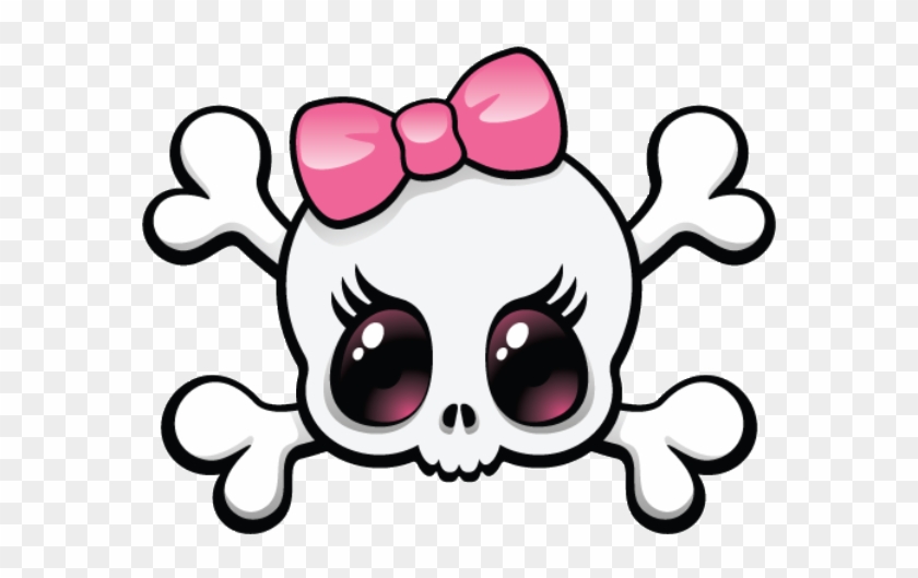 Girly Skull And Crossbones #594188