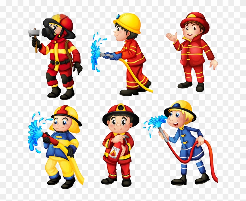 Firefighter Fire Engine Fire Station Clip Art - Brigada De Emergencia Animados #594214