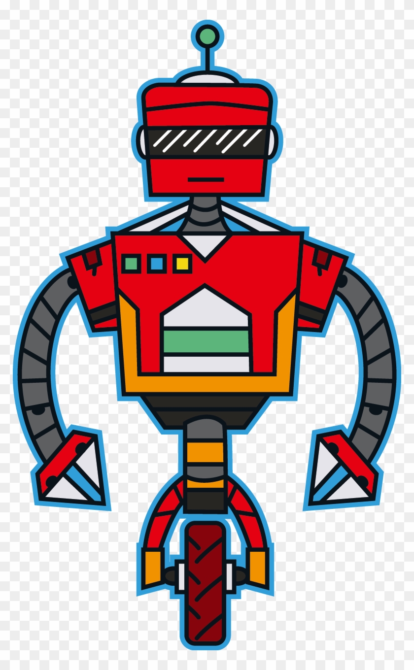 Robot Red Euclidean Vector Illustration - Robot Red Euclidean Vector Illustration #594373