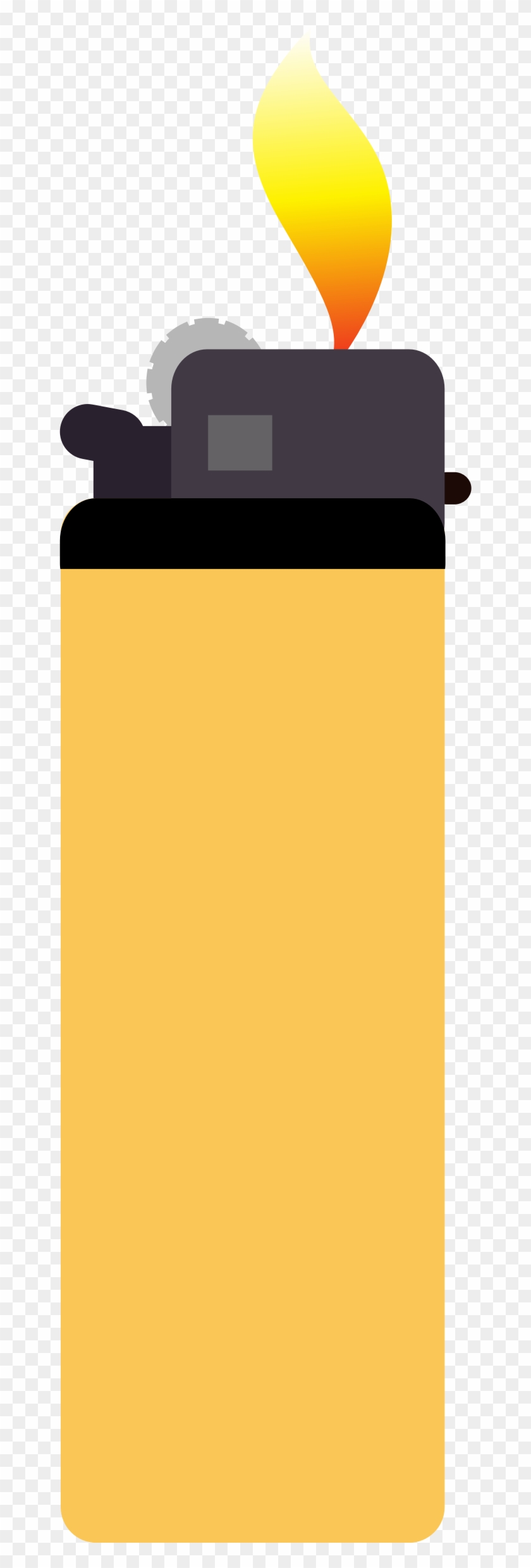 Flame Clipart Yellow - Lighter Clip Art #594451
