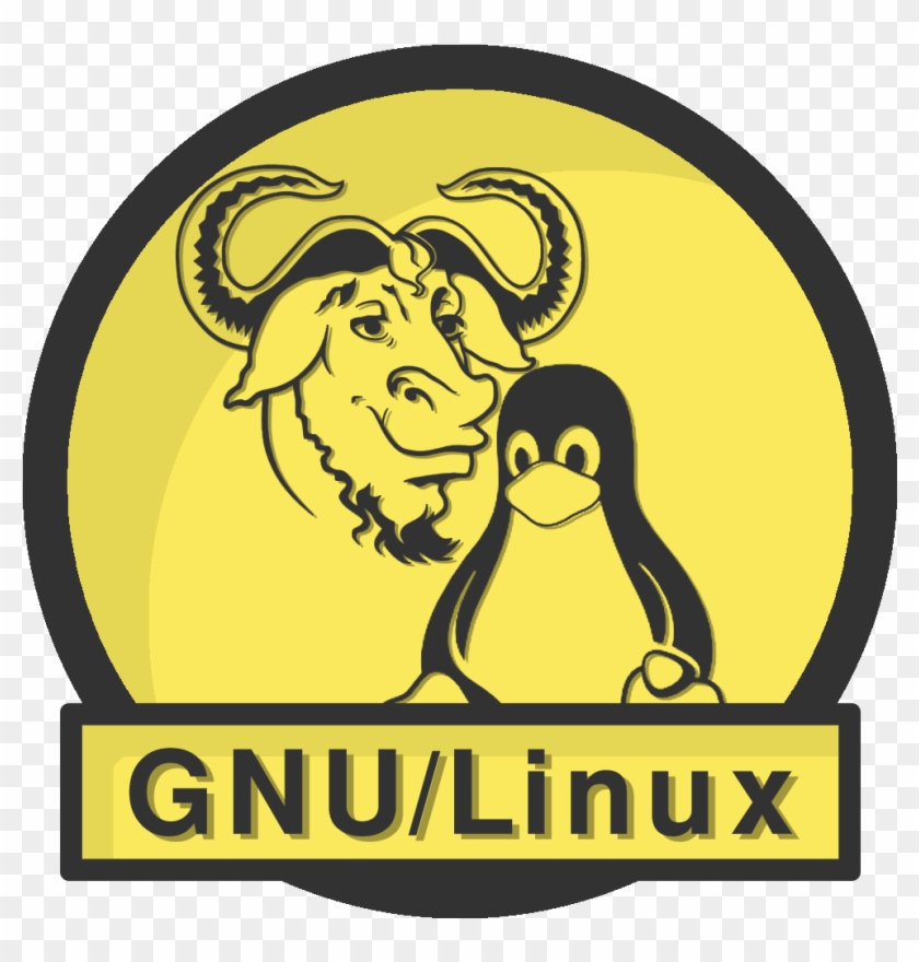 Gnu & Tux - Gnu Linux Logo Png #594530
