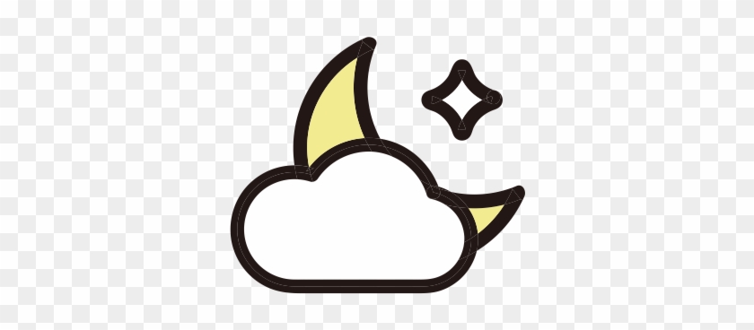 Clouds, Cloudy, Hazy, Moon, Lunar, Weather Icon, - Cloud #594685