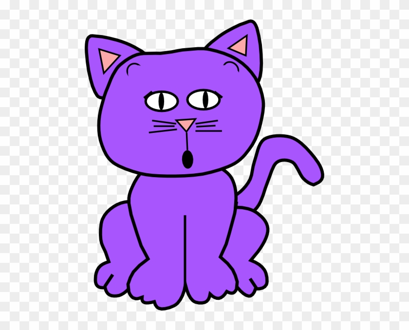 Purple M&m Clip Art - Purple Cat Clipart #594802