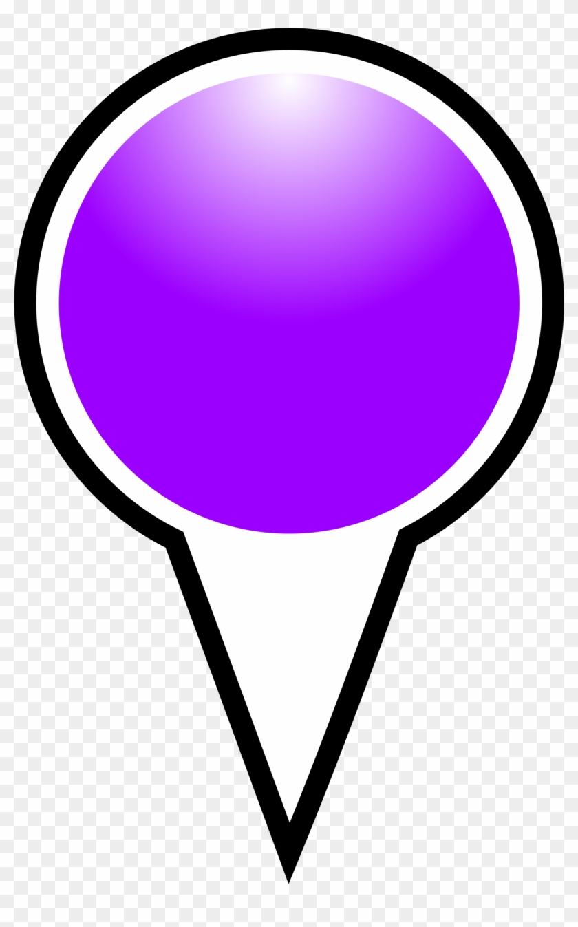 Clipart - Google Maps Purple Marker Png #594854
