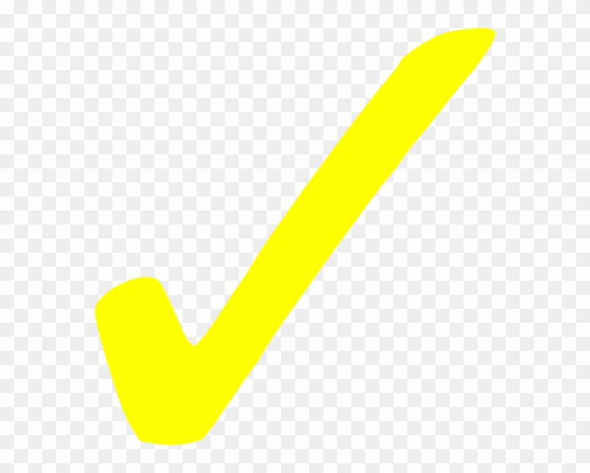 Transparent Yellow Checkmark Clip Art - Check Mark #595305