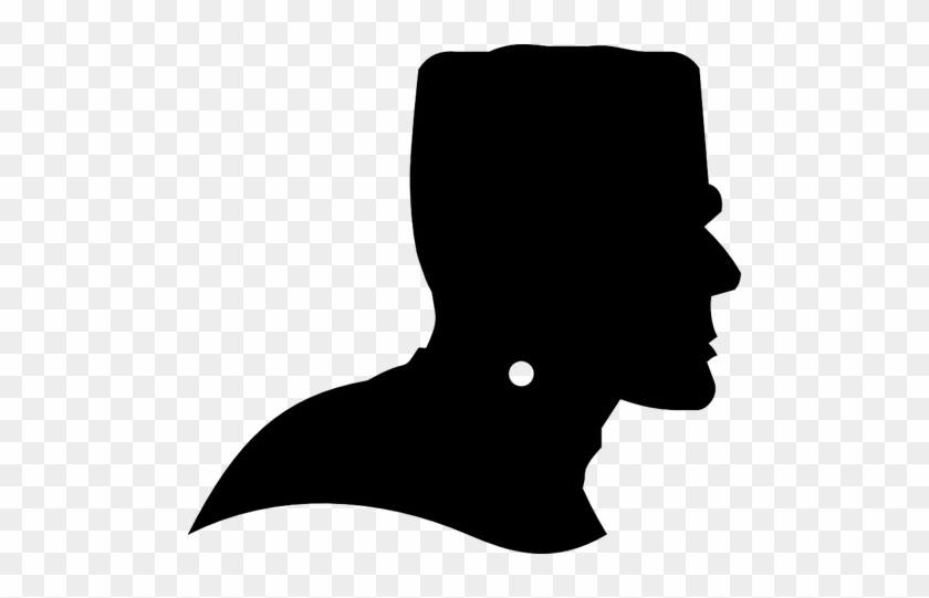 Frankenstein Side Profile Silhouette Vector Image Public - Frankenstein Silhouette #595451