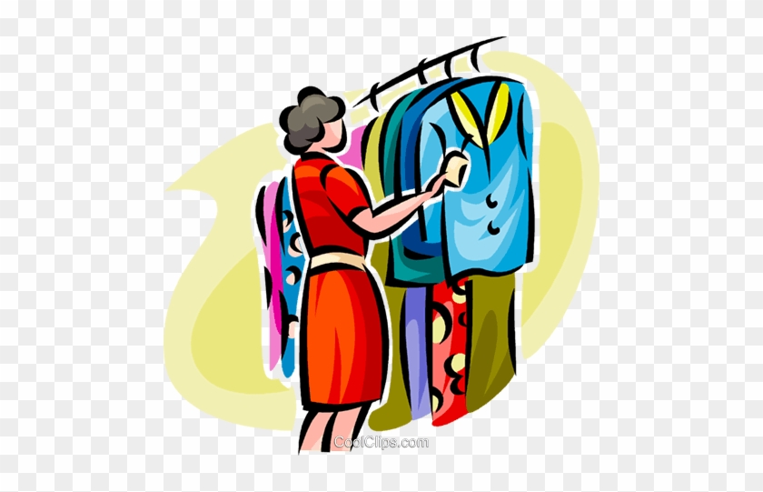 Cliparts Clothes Shopping - Clothes In Store Clipart #595545