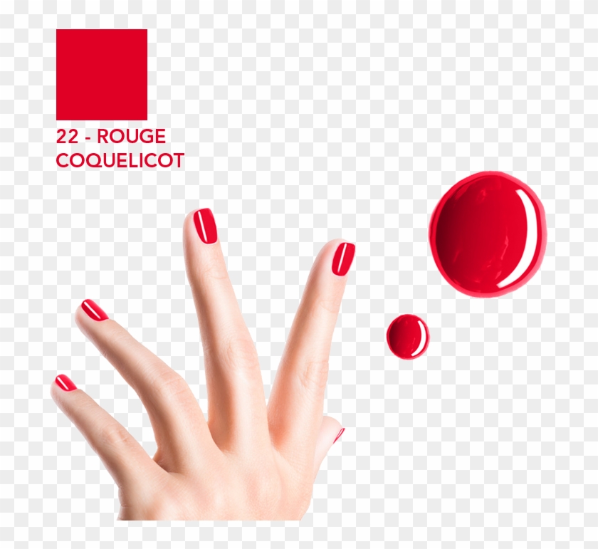 22 Rouge Coquelicot, 6ml - Female Nail Polish Hands #595560