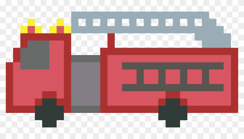 Pixel Fire Engine - Engine Pixel Art #595580