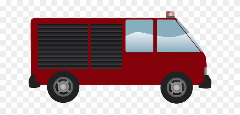 Emergency Fire Engine, Firemen, Van, Vehicle, Emergency - Mobil Pemadam Kebakaran Vektor #595595