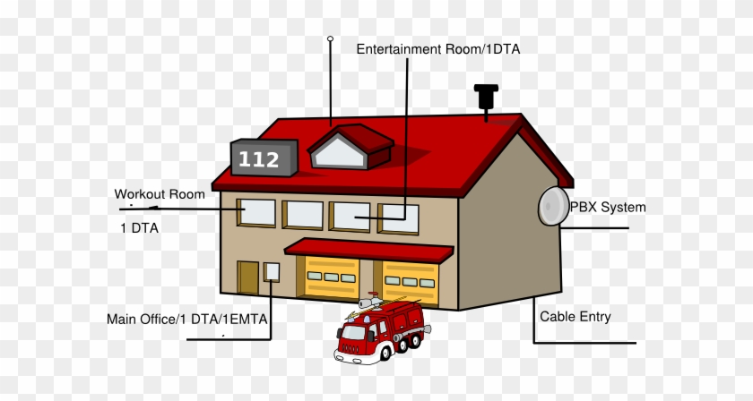 Free House Fire Clipart - Fire Station Clip Art #595619