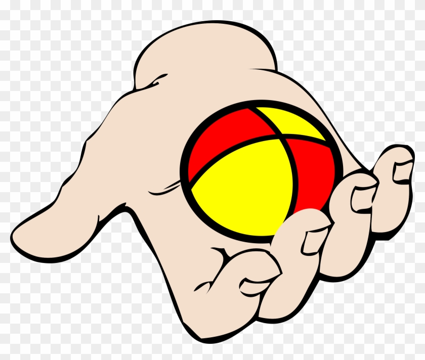 Free Hand With Juggling Ball - Ball In Hand Clipart #595630