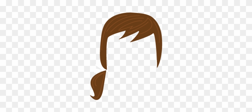 Laughing Girl Plate - Brown Hair Ponytail Clipart #595715