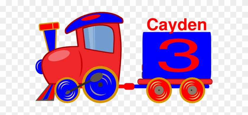 Loco Train Cayden Clip Art - Train Happy Birthday Clipart #595798