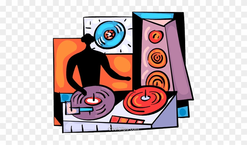 Disk Jockey Spinning His Records Royalty Free Vector - Disk Jockey Spinning His Records Royalty Free Vector #595800