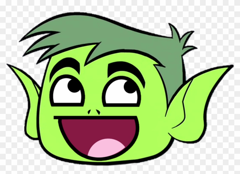 Beast Boy Awesome Smiley Teen Titans Go By Mrawesomefalcon - Awesome Face #595909